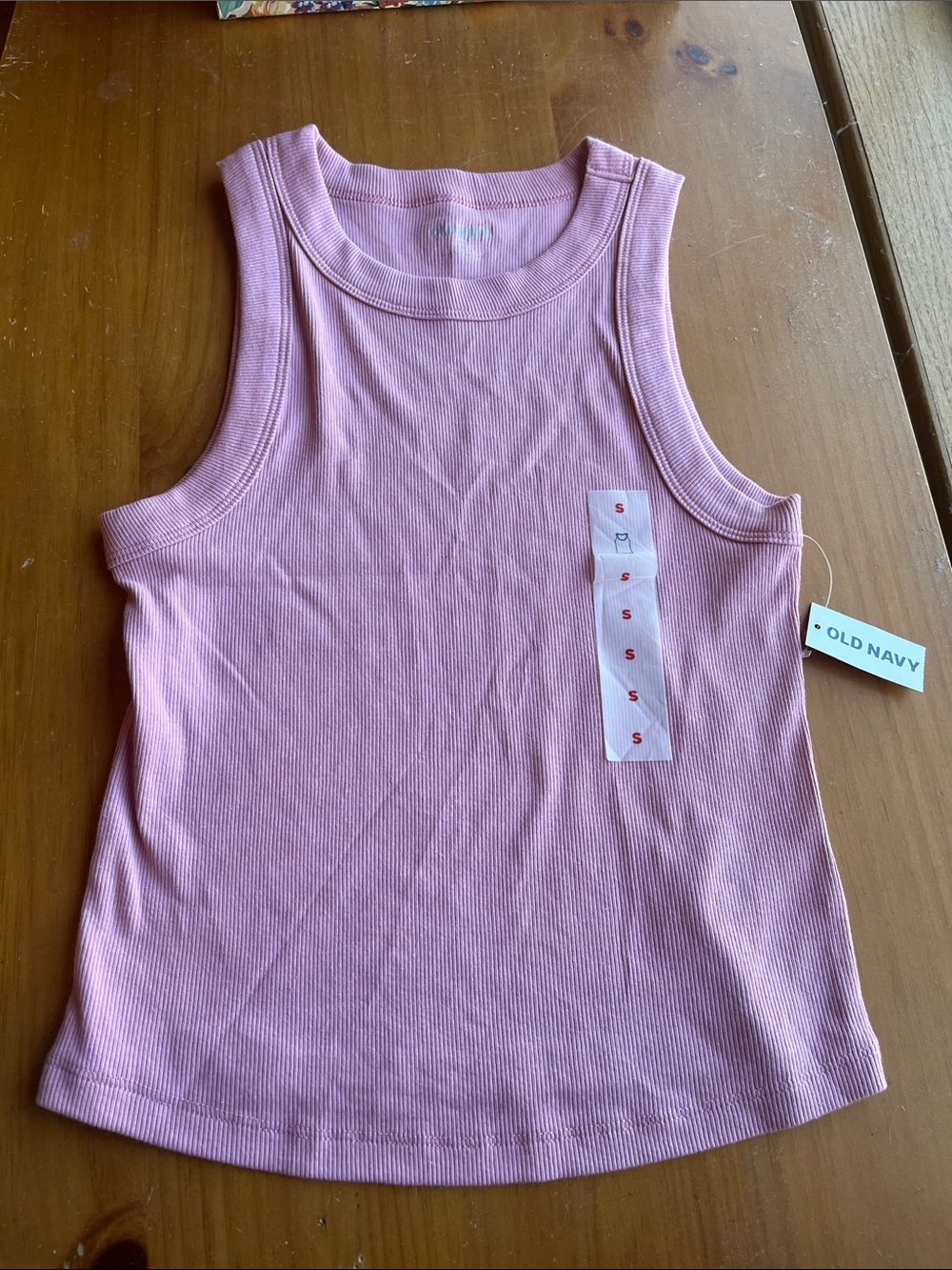 Old Navy Light Pink Ribbed Tank Top